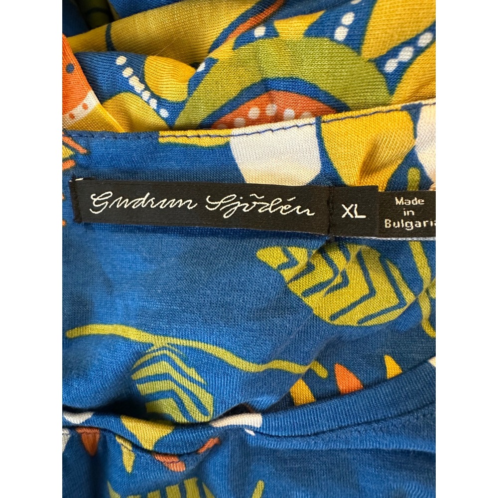 NWT Gudrun Sjoden Womens Sunflower Dress XL Jersey Boho Lagenlook Blue Artsy - Picture 12 of 13
